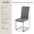 TECTAKE - Ensemble 4 chaises de salle à manger aspect cuir ergonomique gris - vignette