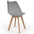 ID MARKET - Lot de 6 chaises scandinaves SARA mix color pastel jaune, blanc, gris clair x2, vert mentholé x2 - vignette