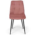 ID MARKET - Lot de 6 chaises MILA mix color pastel rose x2, gris clair x2 et beige x2 - vignette