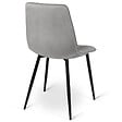 ID MARKET - Lot de 6 chaises MILA mix color pastel rose x2, gris clair x2 et beige x2 - vignette