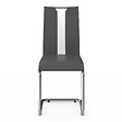 ID MARKET - Lot de 4 chaises PIA grises et blanches pour salle à manger - vignette