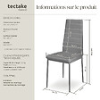 TECTAKE - Ensemble 4 chaises de salle à manger avec revêtement aspect cuir gris - vignette