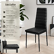 TECTAKE - Ensemble 4 chaises de salle à manger aspect cuir ergonomique noir - vignette