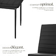 TECTAKE - Ensemble 4 chaises de salle à manger aspect cuir ergonomique noir - vignette