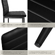 TECTAKE - Ensemble 4 chaises de salle à manger aspect cuir ergonomique noir - vignette