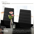 TECTAKE - Ensemble 4 chaises de salle à manger aspect cuir ergonomique noir - vignette