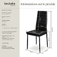 TECTAKE - Ensemble 4 chaises de salle à manger aspect cuir ergonomique noir - vignette