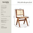 TECTAKE - Lot 2 chaises en bois avec cannage viennois design boho chêne foncé - vignette