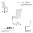 TECTAKE - Ensemble 4 chaises ergonomiques de salle à manger aspect cuir blanc - vignette