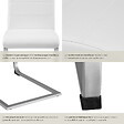 TECTAKE - Ensemble 4 chaises ergonomiques de salle à manger aspect cuir blanc - vignette