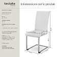TECTAKE - Ensemble 4 chaises ergonomiques de salle à manger aspect cuir blanc - vignette