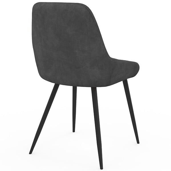 ID MARKET - Lot de 6 chaises THALYA en velours mix color gris foncé x2, terracotta x2, beige x2 avec accoudoirs - large