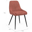 ID MARKET - Lot de 6 chaises THALYA en velours mix color gris foncé x2, terracotta x2, beige x2 avec accoudoirs - vignette