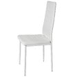 TECTAKE - Ensemble de 6 chaises de salle à manger aspect cuir ergonomique blanc - vignette