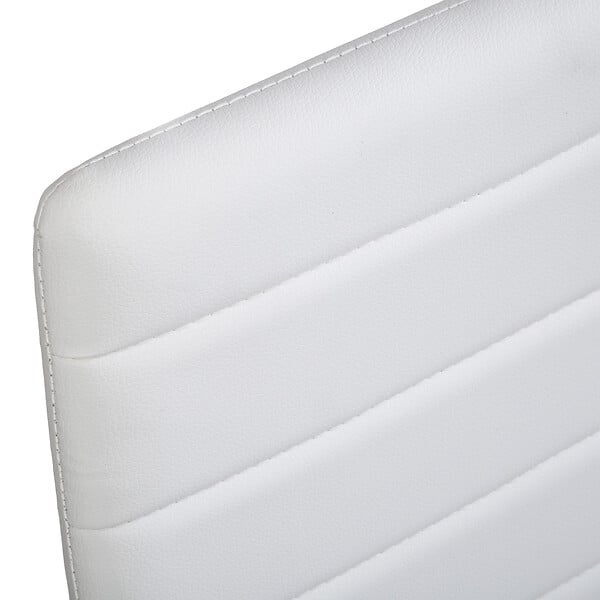 TECTAKE - Ensemble de 6 chaises de salle à manger aspect cuir ergonomique blanc - large
