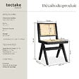 TECTAKE - Lot de 6 chaises en bois avec cannage viennois design boho noir - vignette