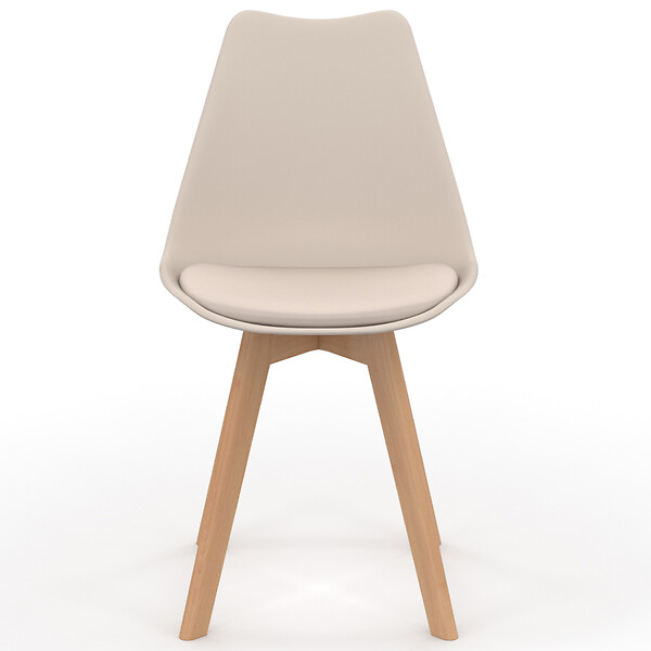 ID MARKET - Lot de 6 chaises scandinaves SARA mix color terracotta x3 et beige x3 - large