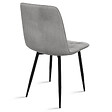 ID MARKET - Lot de 6 chaises MILA en velours mix color pastel bleu x2, gris foncé x2, gris clair, rose - vignette