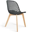 ID MARKET - Lot de 4 chaises MANDY mix color blanc, gris, bleu canard et noir - vignette