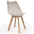 ID MARKET - Lot de 6 chaises scandinaves SARA beige pour salle à manger - vignette