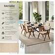 TECTAKE - Lot 4 chaises de salle à manger cannage viennois boho chêne clair - vignette
