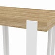 ID MARKET - Table haute de bar PHOENIX bois et blanc 90 cm - vignette