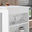 HABITAT ET JARDIN - Table de bar en bois "Swallow" 117 x 54 x 101,8 cm - Blanc - vignette