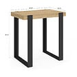ID MARKET - Table haute de bar PHOENIX bois et noir 90 cm - vignette