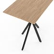 ID MARKET - Table haute de bar rectangulaire ALIX pied araignée bois et noir 100 cm - vignette