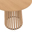ID MARKET - Table à manger ronde CARMEN 4 personnes pied bois en lattes et plateau bois 80 cm - vignette