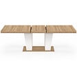 ID MARKET - Table à manger extensible rectangle ELIAD 8-12 personnes bois et blanc 200-250 cm - vignette