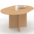 ID MARKET - Table à manger extensible ovale MARTHE 4-8 personnes bois façon hêtre 110-150 cm - vignette