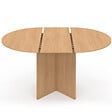 ID MARKET - Table à manger extensible ovale MARTHE 4-8 personnes bois façon hêtre 110-150 cm - vignette