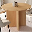 ID MARKET - Table à manger extensible ovale MARTHE 4-8 personnes bois façon hêtre 110-150 cm - vignette