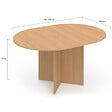 ID MARKET - Table à manger extensible ovale MARTHE 4-8 personnes bois façon hêtre 110-150 cm - vignette