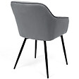 ID MARKET - Lot de 2 chaises de salle à manger, fauteuils de table MADY en velours gris clair - vignette