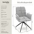 TECTAKE - Lot 6 fauteuils pivotants 360° rembourrés tissu robuste gris clair - vignette