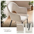 TECTAKE - Lot 6 Fauteuils aspect velours rembourré max 120 kg crème - vignette