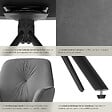 TECTAKE - Lot de 4 chaises pivotantes 360° en velours rembourré anthracite/noir - vignette