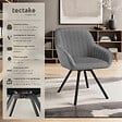 TECTAKE - Lot 4 chaises pivotantes à 360° avec accoudoirs velours grises - vignette