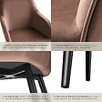 TECTAKE - Ensemble 6 chaises effet velours rembourrées ergonomiques brun et noir - vignette