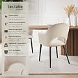 TECTAKE - Lot 2 Fauteuils aspect velours rembourré max 120 kg crème - vignette
