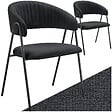 TECTAKE - Lot 2 Fauteuils rembourré ergonomique en tissu 150kg max noir - vignette