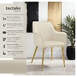 TECTAKE - Lot 6 Fauteuils aspect velours rembourrés avec dossier continu beige - vignette