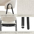 TECTAKE - Lot 2 Fauteuils rembourré ergonomique en tissu 150kg max grège - vignette