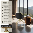 TECTAKE - Lot 4 chaises pivotantes à 360° en velours avec rembourrage noir/or - vignette