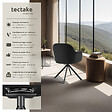 TECTAKE - Lot de 6 chaises pivotantes à 360° en velours avec rembourrage noir - vignette