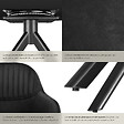 TECTAKE - Lot de 6 chaises pivotantes à 360° en velours avec rembourrage noir - vignette