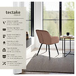 TECTAKE - Chaise Rembourrée aspect velours Dossier ergonomique brun-noir - vignette