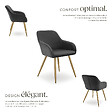 TECTAKE - Lot 6 chaises élégantes aspect corde anthracite/doré - vignette